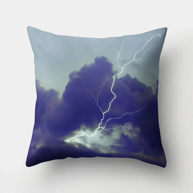 Axyaa Sky Landscape Print Polyester Pillowcase for Home Decor