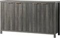 Axyaa Fluted Sideboard Buffet: 56" Modern Credenza with Storage, Doors & Shelves
