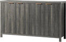 Axyaa Fluted Sideboard Buffet: 56" Modern Credenza with Storage, Doors & Shelves