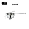 Axyaa Stainless Steel Oil Pot with Wooden/Steel Handle, Small Saucepan - Cooking Tools & Kitchen Accessories