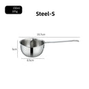 Axyaa Stainless Steel Oil Pot with Wooden/Steel Handle, Small Saucepan - Cooking Tools & Kitchen Accessories
