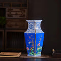 Axyaa Gold Painted Enamel Porcelain Vase - Home Office Decor Craft Item