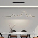 Axyaa Modern Wave Line Chandelier for Dining, Kitchen, and Office Decor