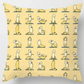 Axyaa Yoga Panda & Avocado Cartoon Animal Throw Pillow Bundle