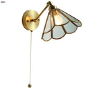 Axyaa Brass Clear Glass LED Wall Lights Up Down Rotate Bedside Lamp