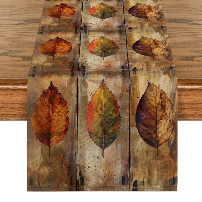 Axyaa Maple Wood Table Runner for Farmhouse Dining Decor
