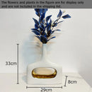 Axyaa White Porcelain Hollow Out Vase Modern Home Decor Floral Crafts