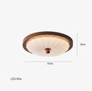 Axyaa Nordic Wood Grain Ceiling Light, Modern French Bauhaus Style