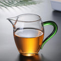 Axyaa Glass Tea Pot with Colorful Handle Infuser Fair Cup for Puer Tea