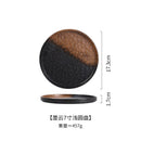 Axyaa Ceramic Stone Pattern Steak Plate for Pasta, Pizza & Japanese Cuisine
