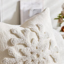 Axyaa Christmas Snowflake Circle Embroidered Pillowcase - Boho Decor Home Cushion Cover