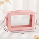 Axyaa Transparent Cosmetic Bag: Large Capacity Makeup Pouch & Toiletry Case