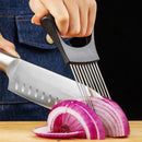 Axyaa Stainless Steel Onion Slicer Tomato Shredder Fruit Cutter Kitchen Gadget