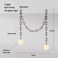 Axyaa Dark Green Glass Chandelier for Modern Retro Decor
