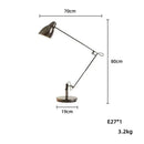 Axyaa Long Arm Desk Lamp: Luxury Metal Folding Reading Light for Living Room