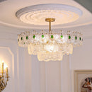 Emerald Green Glass Chandelier for Bedroom and Living Room by Axyaa