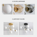 Axyaa Nordic Glass Molecular Pendant Light - Simple Geometry Hanging Lamp
