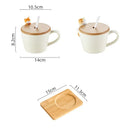 Axyaa Cartoon Tea Dog Cat Ceramic Mug - Cute Kids Water Cup for Home Decor