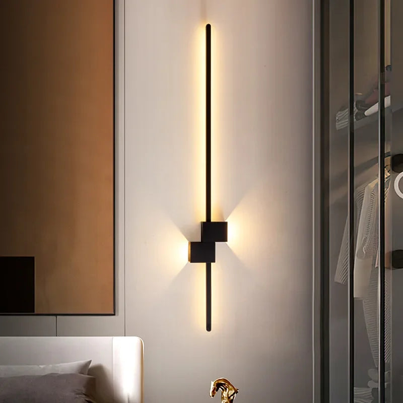Axyaa Modern LED Wall Lamp in Black, White, or Gold