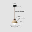 Axyaa Yellow Travertine LED Pendant Light - Japanese Style Glass Fixture for Home Décor