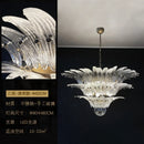 Axyaa Glass Monola Loft Chandelier: Luxury, Modern, Simple Design for Villa Living Room