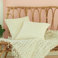 Axyaa Corduroy Fuzzy 18x18 Inch Cushion Cover for Sofa, Ultra Soft Home Decor Pillowcase