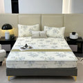 Axyaa Silk Printing Latex Mattress Set - Summer Cool Breathable Mesh - 3-Piece
