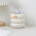 Axyaa Duck Pen Holder Organizer Plastic Cups Makeup Brush Storage Pot