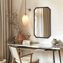 Axyaa Black Walnut Wood Wall Mounted Decorative Mirror