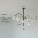 Axyaa French Retro Glass Chandelier - Designer Tulip Art Flower Chandelier