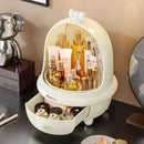 Axyaa 360° Rotate Makeup Organizer Large Cosmetic Storage Box Vanity Dust-Proof