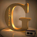 Axyaa Personalized Engraved Name LED Night Light for Couples Baby Kid Room
