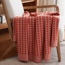 Nordic Knitted Summer Air Conditioner Cover Blanket Axyaa Plaid Pattern Casual Blanket