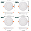 Axya 24W Double Color LED Ceiling Panel Light, Round/Square, AC110V 220V