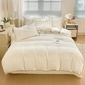 Axyaa Silk Soft Satin Jacquard 4-Piece Bed Sheet Set