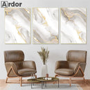 Axyaa Grey Marble Abstract Wall Art Canvas Poster Modern Luxury Print