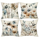 Axyaa Watercolor Floral Pattern Pillowcase 45x45cm