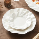 Axyaa Ceramic Pleated Texture Plate for Household and High-End Dining