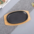 Axyaa Cast Iron Skillet Set with Tray and Spatula, Kitchen Essential for Grilled Fish