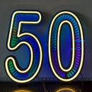 Axyaa Starry Sky Neon Number Sign Double-Sided Light for Party Decor