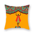 Axyaa Ethnic Elephant Mandala Cushion Cover - Bohemian Style Decorative Pillowcase