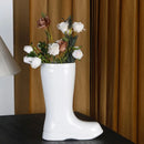 Axyaa Ceramic Boot Vase for Hydroponic Flower Arrangement and Home Decoration