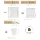 Axyaa Flora White Porcelain Coffee Cup and Saucer Set with Dessert Plates