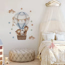 Axyaa Giraffe Hot Air Balloon Wall Stickers Baby Nursery Bears Animals Cartoon Kids