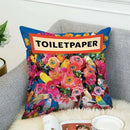 Axyaa Toiletpaper Body Pillow Cover 40x40 Decorative Cushion Case for Bed and Sofa