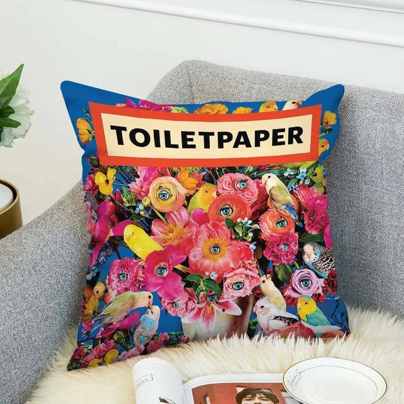 Axyaa Toiletpaper Body Pillow Cover 40x40 Decorative Cushion Case for Bed and Sofa
