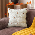 Axyaa Halloween Pumpkin Plush Pillowcase: Simple & Embroidered Cojines Cover