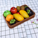 Axyaa Rattan Woven Fruit Tray, Storage Basket, Tea Tray, Picnic Snacks Organizer