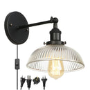 Axyaa Industrial Vintage Iron Bedside Wall Lamp With LED Light