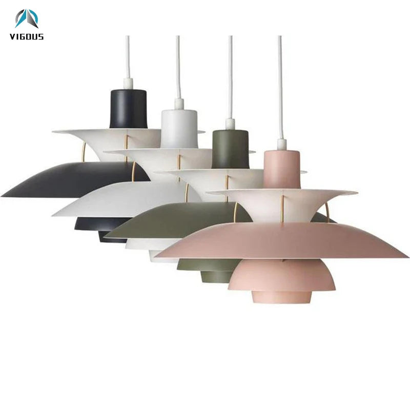 Axyaa Colorful Umbrella LED Pendant Light Nordic Style Lighting Fixtures